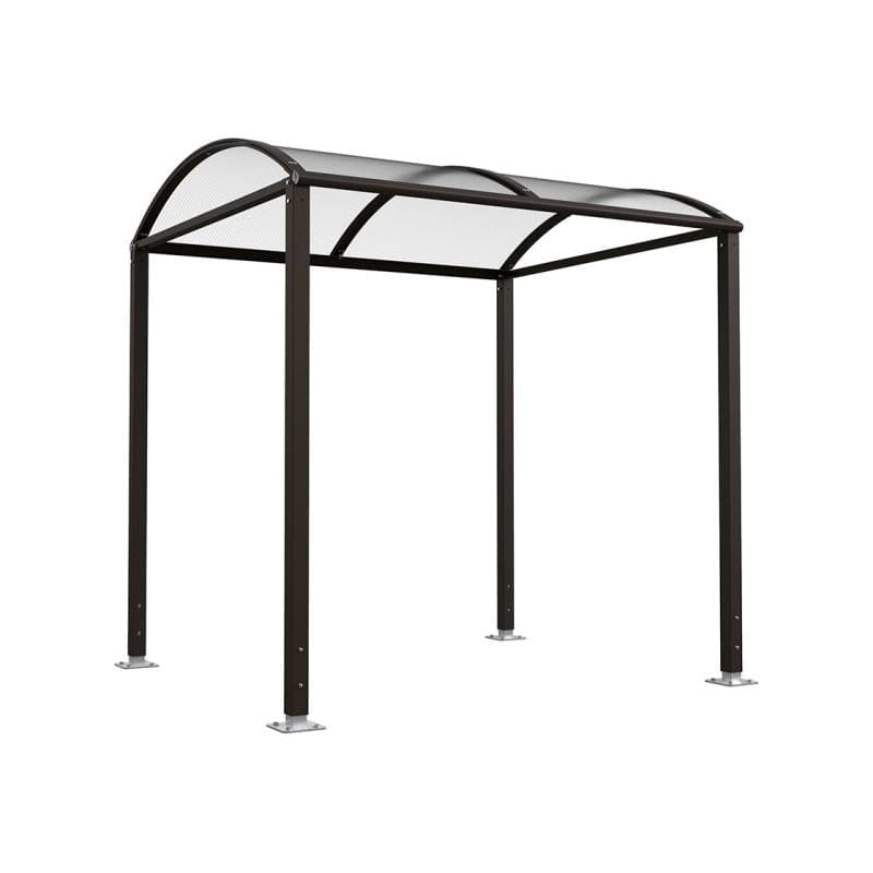 Cityscape Direct Barrel Roof Bicycle Shelter Black (RAL 9005) / Single Unit (No Cladding)