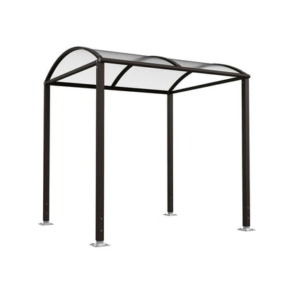 Cityscape Direct Barrel Roof Bicycle Shelter Black (RAL 9005) / Single Unit (No Cladding)