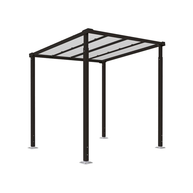 Cityscape Direct Milan Bicycle Shelter Black (RAL 9005) / Single Unit (No Cladding)