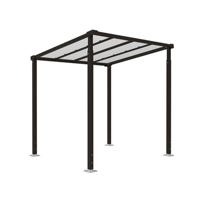 Cityscape Direct Milan Bicycle Shelter Black (RAL 9005) / Single Unit (No Cladding)