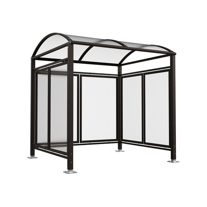 Cityscape Direct Barrel Roof Bicycle Shelter Black (RAL 9005) / Single Unit (With Cladding)