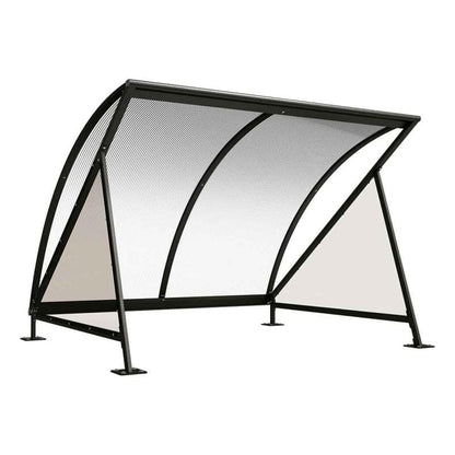 Cityscape Direct Crescent Bicycle Shelter Black (RAL 9005) / Single Unit (without Bicycle Rack)