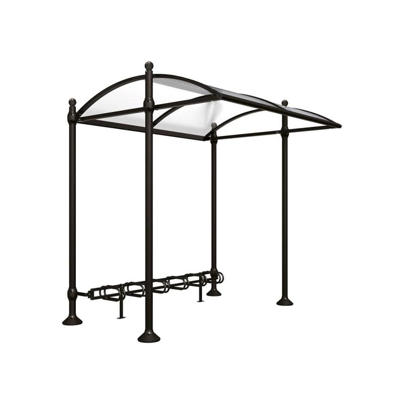 Cityscape Direct Province Bicycle Shelter Black (RAL 9005) / Sphere / No Cladding