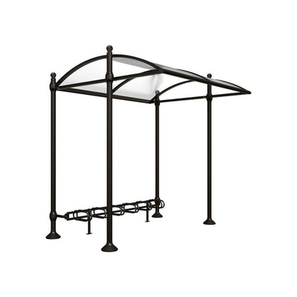 Cityscape Direct Province Bicycle Shelter Black (RAL 9005) / Sphere / No Cladding