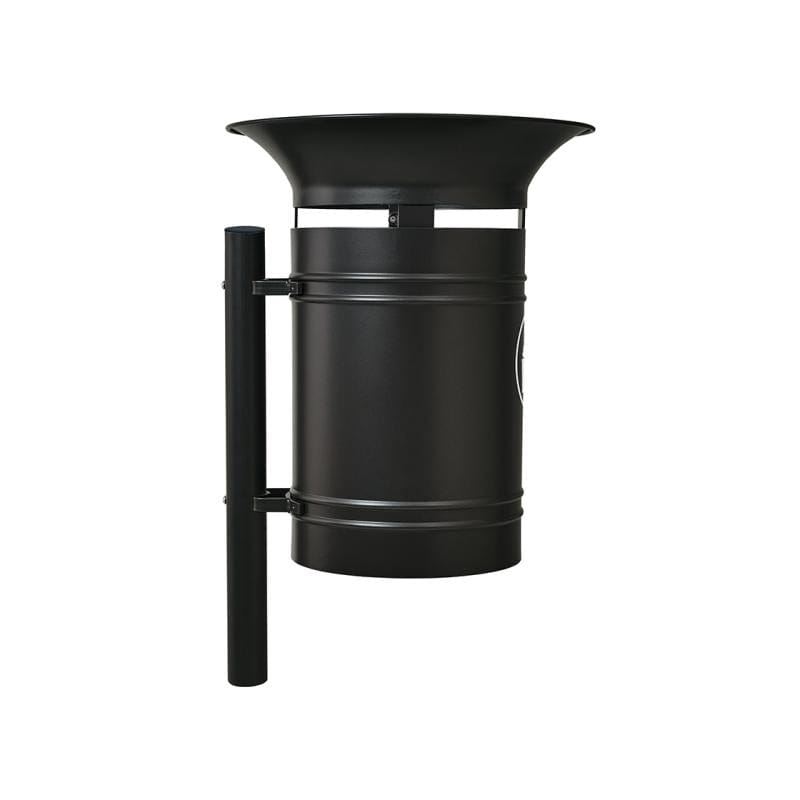 Cityscape Direct Valencia Litter Bin Black (RAL 9005)