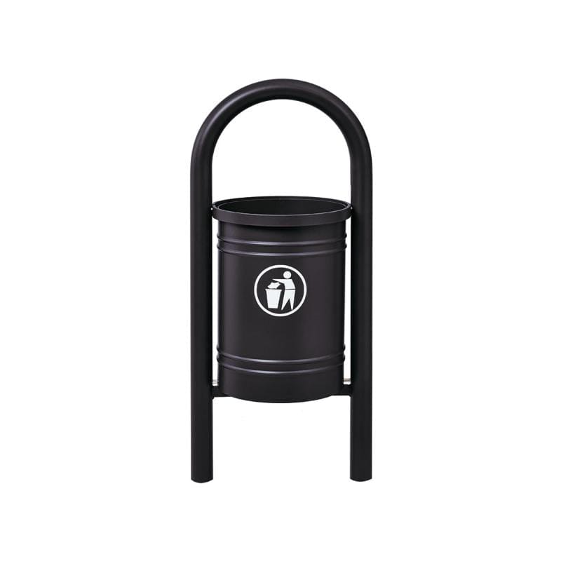 Cityscape Direct Vercors Litter Bin Black (RAL 9005)