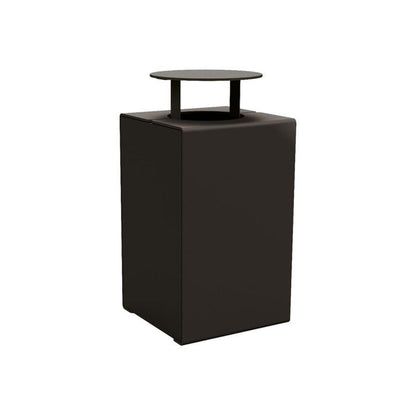 Cityscape Direct Kube Litter Bin (Steel) Black (RAL 9005) / With Lid