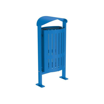 Cityscape Direct Silaos Litter Bin (Steel) Blue (RAL 5010) / Base Plates