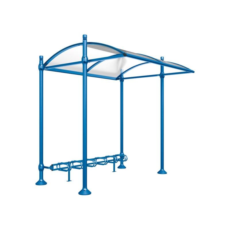 Cityscape Direct Province Bicycle Shelter Blue (RAL 5010) / City / No Cladding