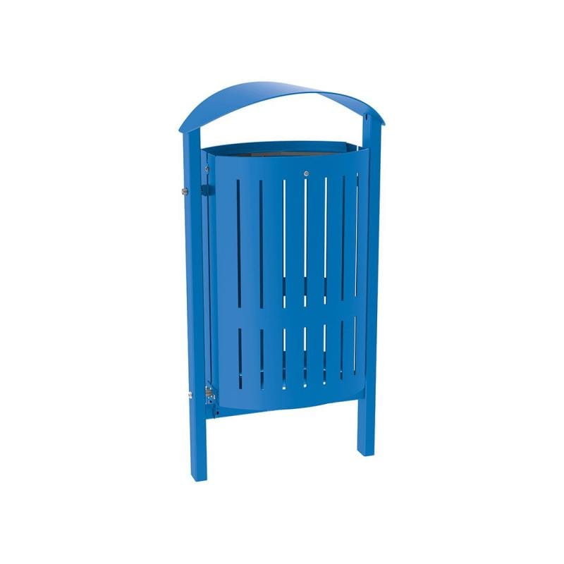 Cityscape Direct Silaos Litter Bin (Steel) Blue (RAL 5010) / Concreted