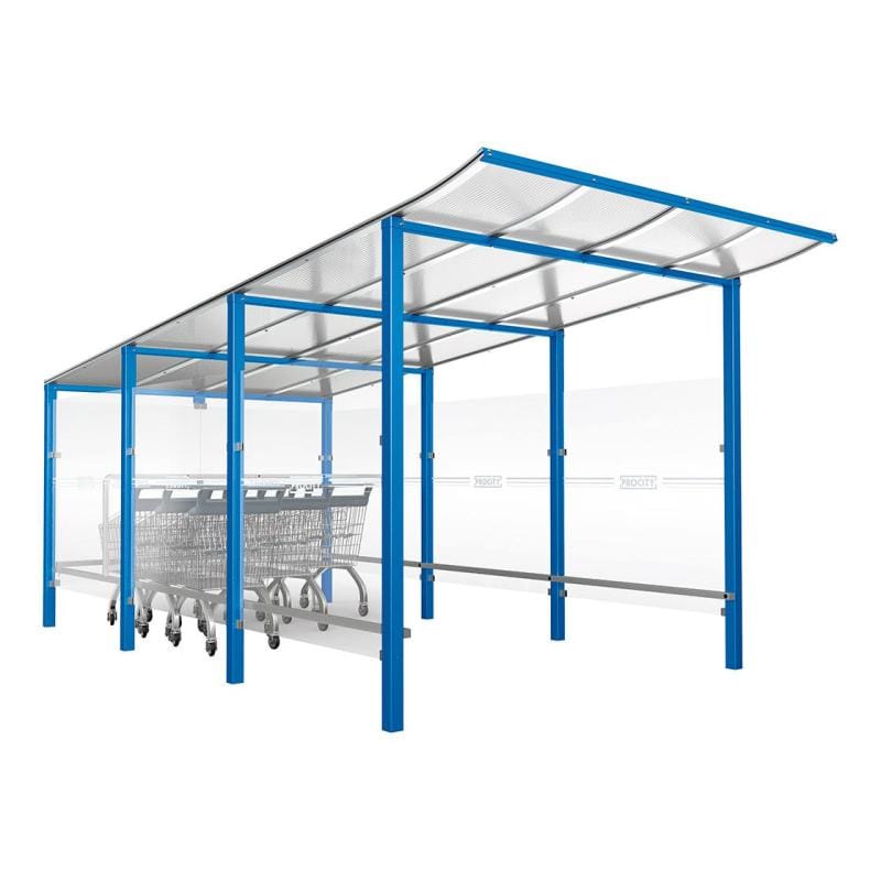 Cityscape Direct Modulo Trolley Shelter Blue (RAL 5010) / Concreting