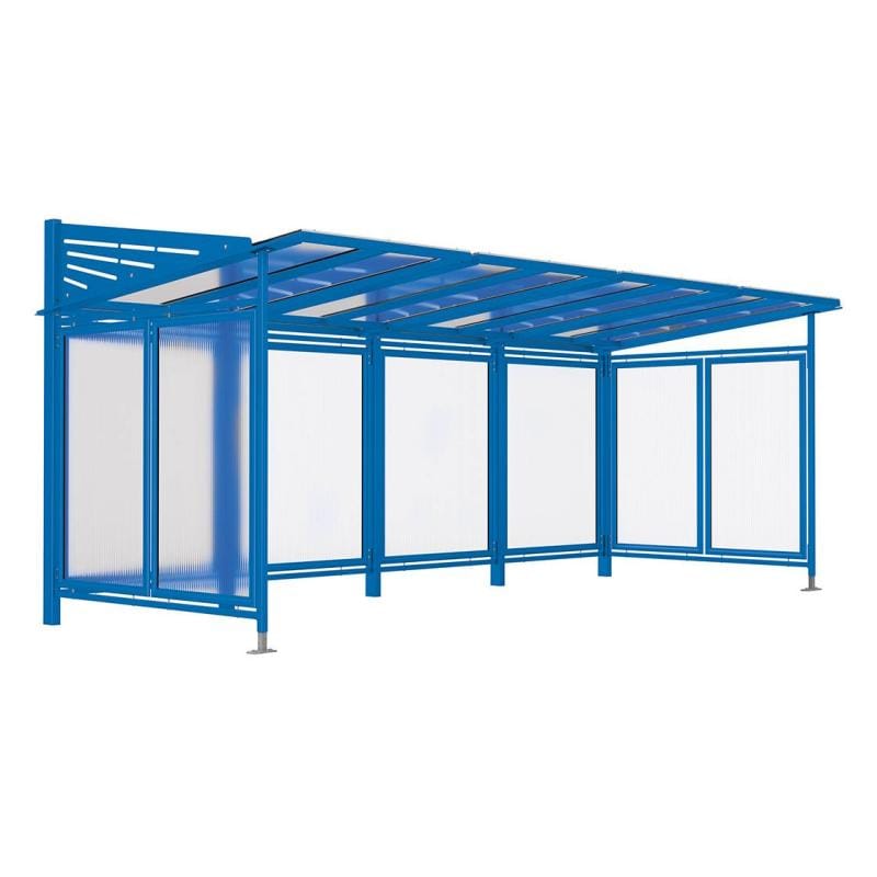 Cityscape Direct Conviviale Bicycle Shelter Blue (RAL 5010) / Extended Unit (Full Cladding)
