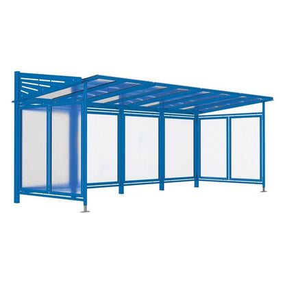 Cityscape Direct Conviviale Bicycle Shelter Blue (RAL 5010) / Extended Unit (Full Cladding)