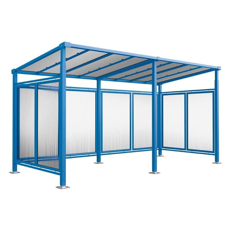 Cityscape Direct Milan Bicycle Shelter Blue (RAL 5010) / Extended Unit (Full Cladding)
