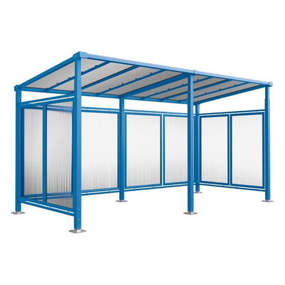Cityscape Direct Milan Bicycle Shelter Blue (RAL 5010) / Extended Unit (Full Cladding)