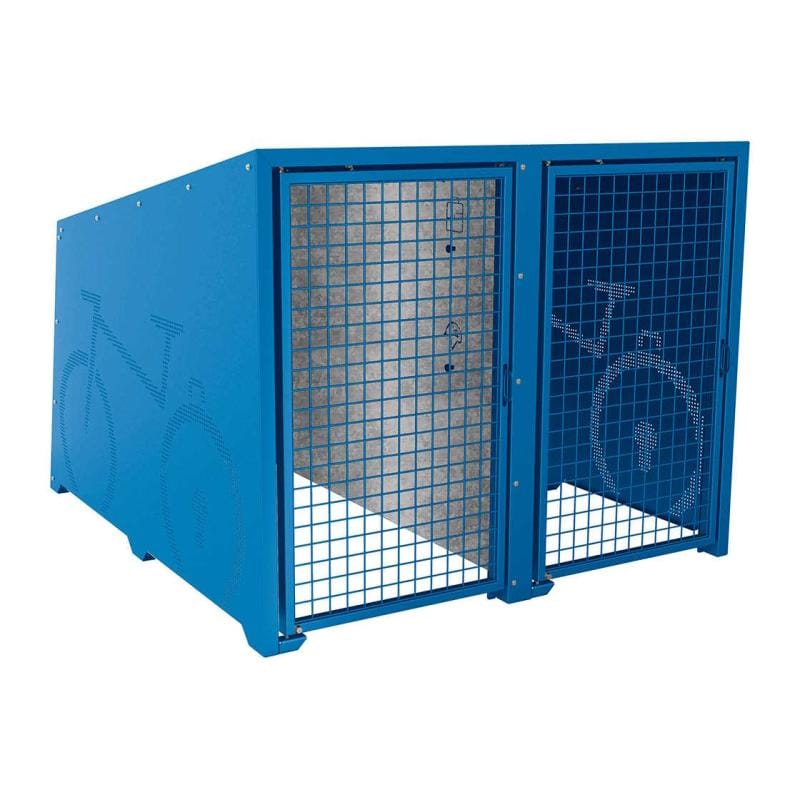 Cityscape Direct Berlin Bicycle Shelter Blue (RAL 5010) / Galvanised and Painted (to match steel casing) / Not Required