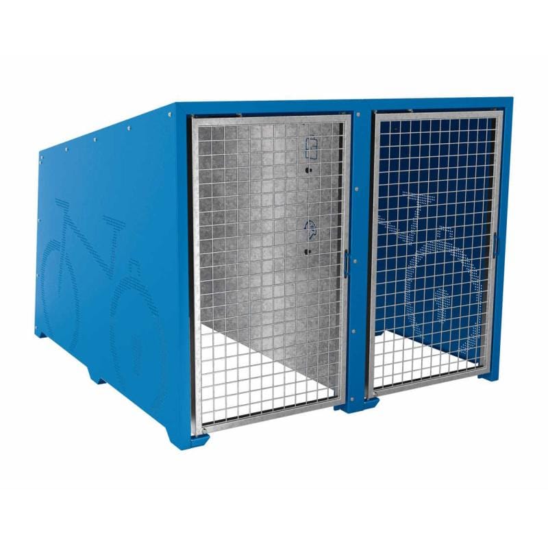 Cityscape Direct Berlin Bicycle Shelter Blue (RAL 5010) / Galvanised Only / Not Required