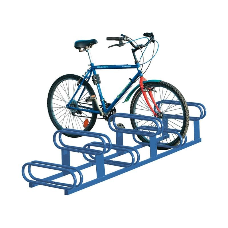 Cityscape Direct High-Low Bicycle Rack Blue (RAL 5010)
