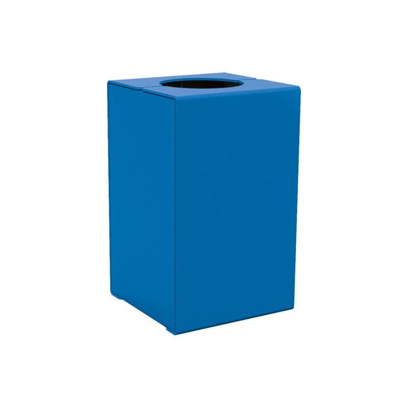 Cityscape Direct Kube Litter Bin (Steel) Blue (RAL 5010) / No Lid