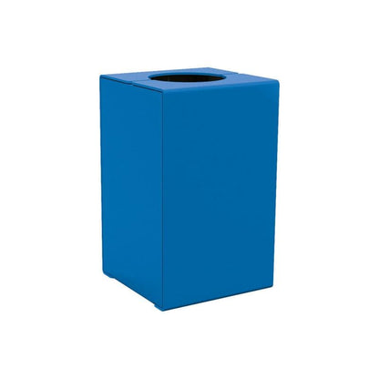 Cityscape Direct Kube Litter Bin (Steel) Blue (RAL 5010) / No Lid