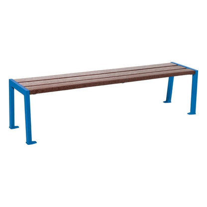 Cityscape Direct Silaos Bench (Steel and Recycled Plastic) Blue (RAL 5010)