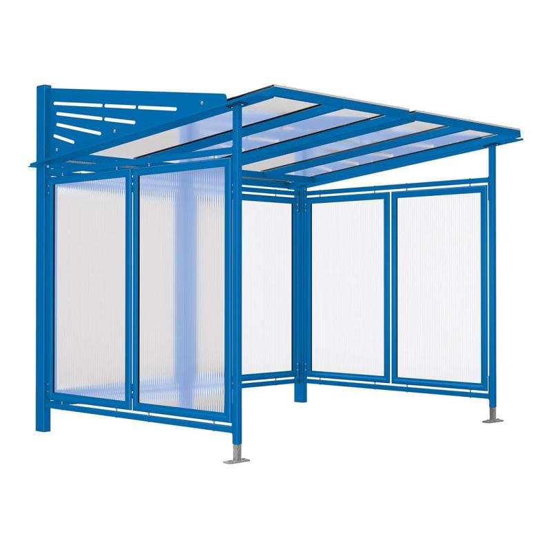 Cityscape Direct Conviviale Bicycle Shelter Blue (RAL 5010) / Single Unit (Full Cladding)