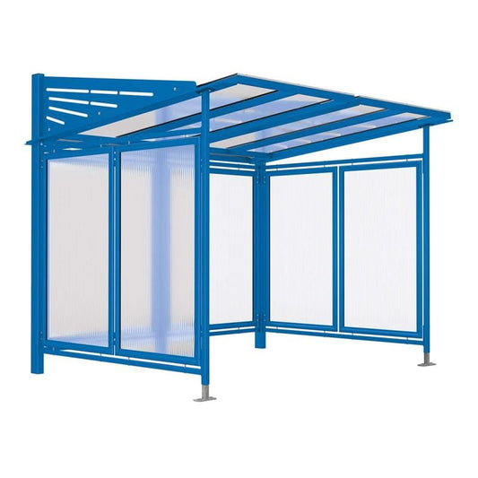 Cityscape Direct Conviviale Bicycle Shelter Blue (RAL 5010) / Single Unit (Full Cladding)
