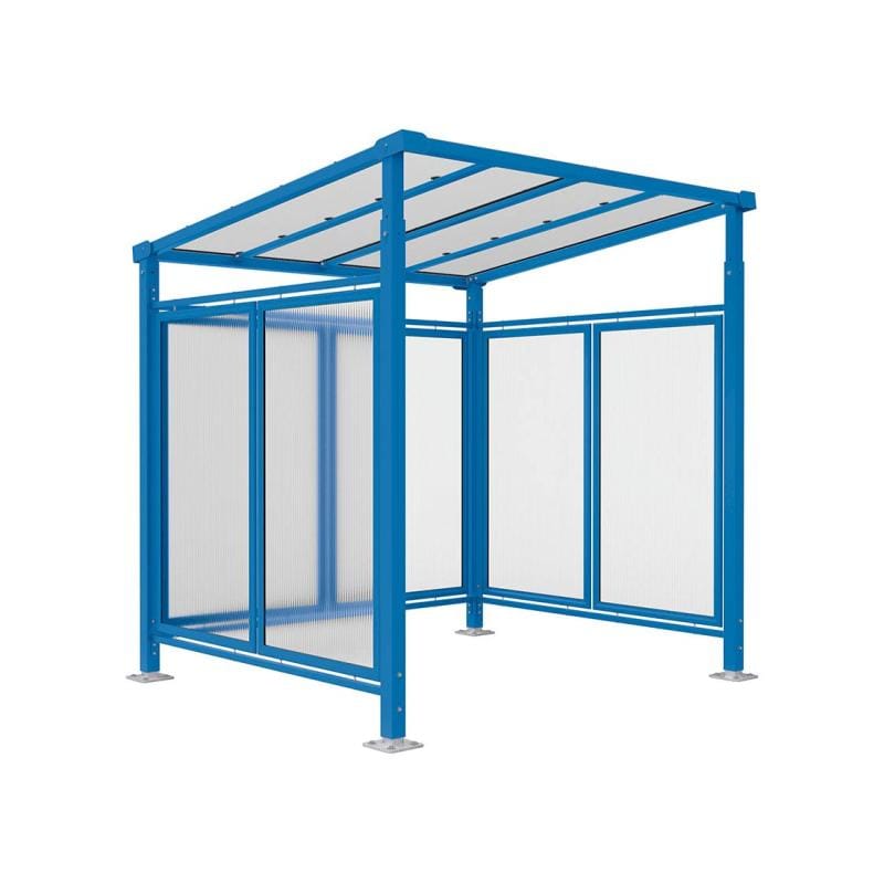 Cityscape Direct Milan Bicycle Shelter Blue (RAL 5010) / Single Unit (Full Cladding)