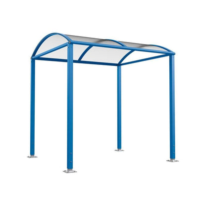Cityscape Direct Barrel Roof Bicycle Shelter Blue (RAL 5010) / Single Unit (No Cladding)