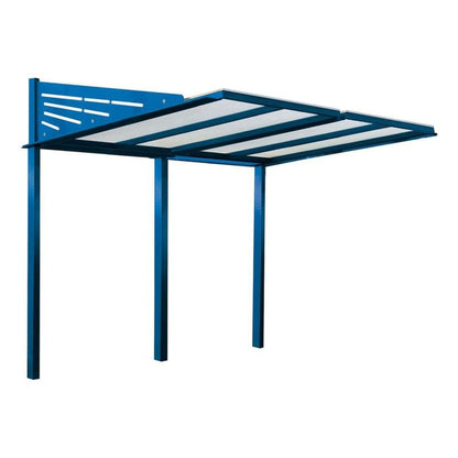 Cityscape Direct Conviviale Bicycle Shelter Blue (RAL 5010) / Single Unit (No Cladding)