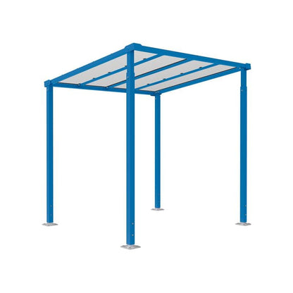 Cityscape Direct Milan Bicycle Shelter Blue (RAL 5010) / Single Unit (No Cladding)