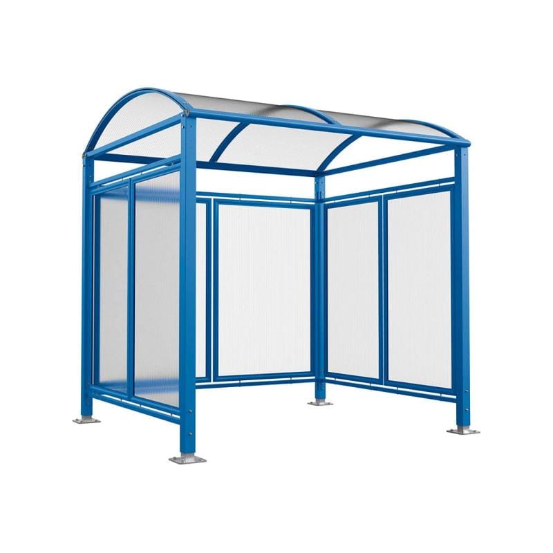 Cityscape Direct Barrel Roof Bicycle Shelter Blue (RAL 5010) / Single Unit (With Cladding)