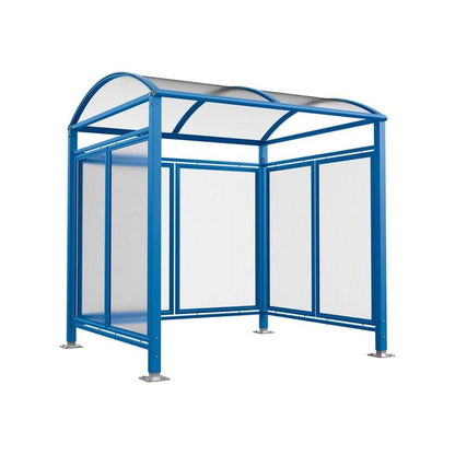 Cityscape Direct Barrel Roof Bicycle Shelter Blue (RAL 5010) / Single Unit (With Cladding)