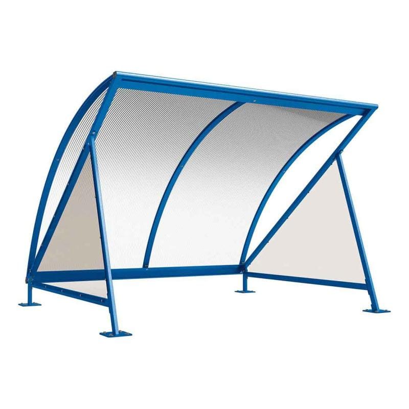 Cityscape Direct Crescent Bicycle Shelter Blue (RAL 5010) / Single Unit (without Bicycle Rack)