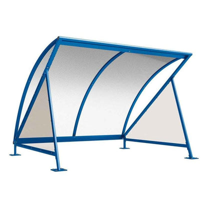 Cityscape Direct Crescent Bicycle Shelter Blue (RAL 5010) / Single Unit (without Bicycle Rack)