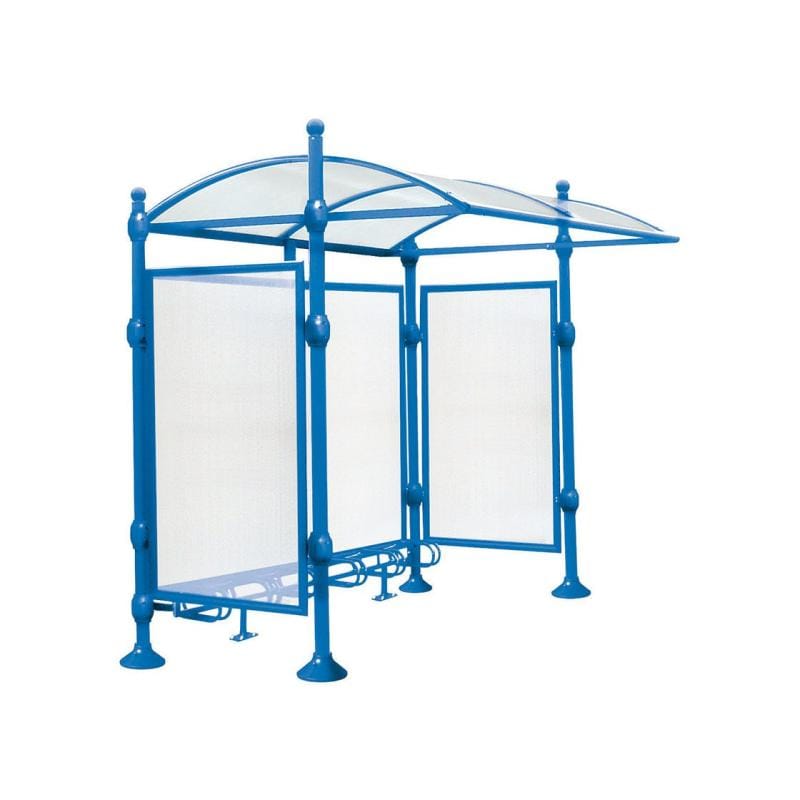 Cityscape Direct Province Bicycle Shelter Blue (RAL 5010) / Sphere / With Cladding