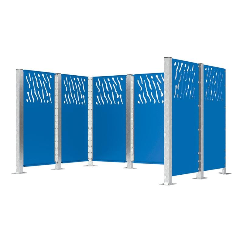 Cityscape Direct Venice Wheelie Bin Enclosure Blue (RAL 5010)