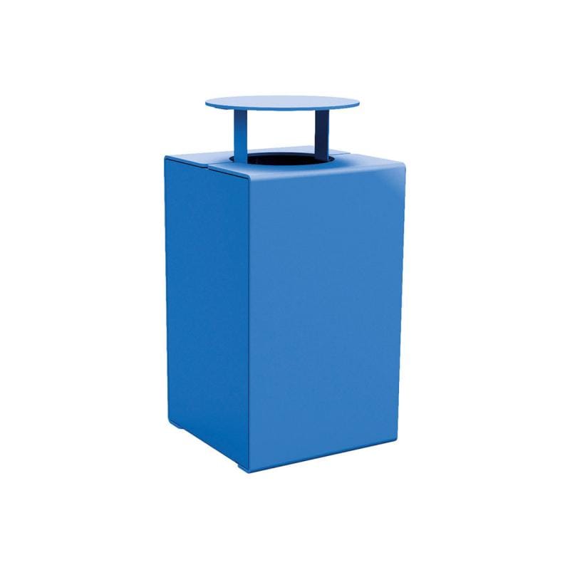 Cityscape Direct Kube Litter Bin (Steel) Blue (RAL 5010) / With Lid