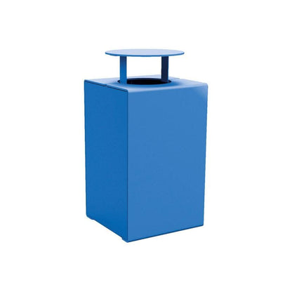 Cityscape Direct Kube Litter Bin (Steel) Blue (RAL 5010) / With Lid