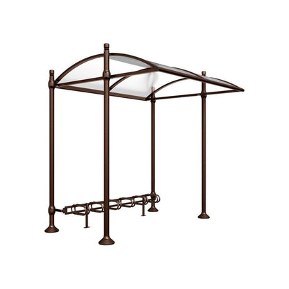 Cityscape Direct Province Bicycle Shelter Brown (RAL 8017) / City / No Cladding