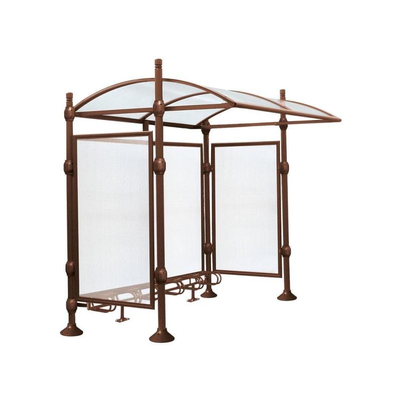 Cityscape Direct Province Bicycle Shelter Brown (RAL 8017) / City / With Cladding
