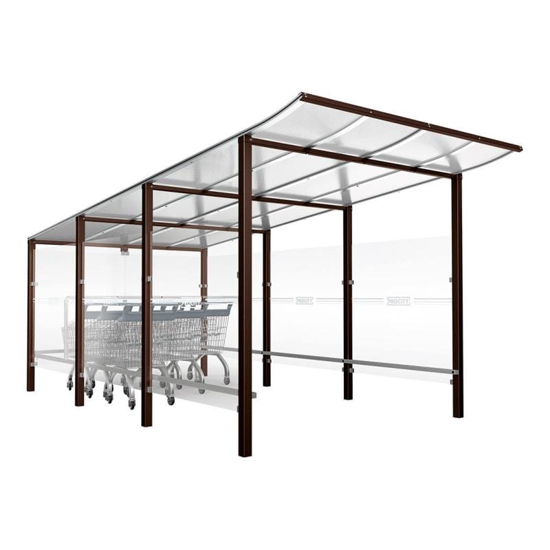 Cityscape Direct Modulo Trolley Shelter Brown (RAL 8017) / Concreting