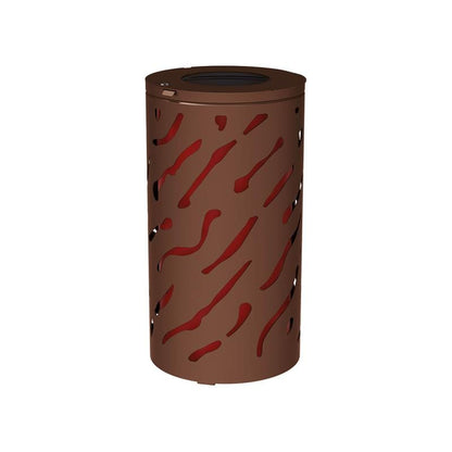Cityscape Direct Venice Litter Bin Brown (RAL 8017) / Galvanised and Painted Bucket (to match frame)