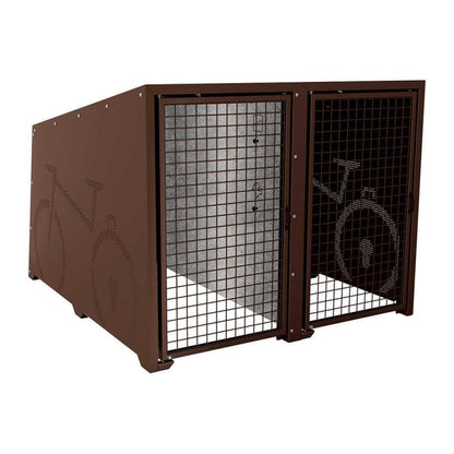 Cityscape Direct Berlin Bicycle Shelter Brown (RAL 8017) / Galvanised and Painted (to match steel casing) / Not Required