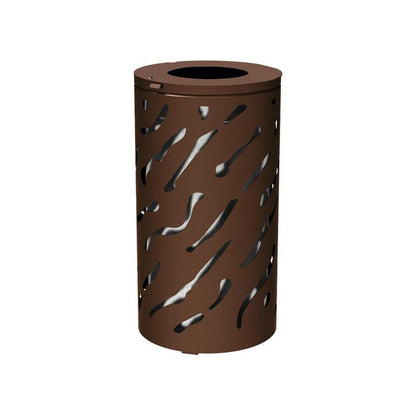 Cityscape Direct Venice Litter Bin Brown (RAL 8017) / Galvanised Bucket (Unpainted)