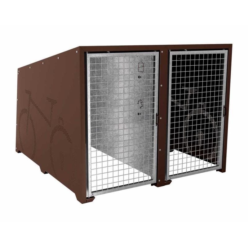 Cityscape Direct Berlin Bicycle Shelter Brown (RAL 8017) / Galvanised Only / Not Required