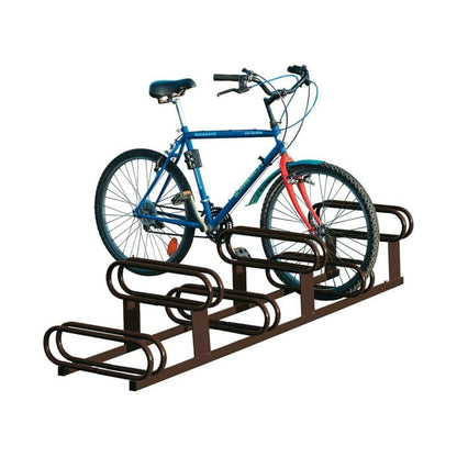 Cityscape Direct High-Low Bicycle Rack Brown (RAL 8017)