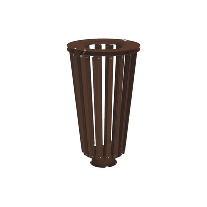 Cityscape Direct Lofoten Litter Bin (Steel) Brown (RAL 8017) / No Bucket