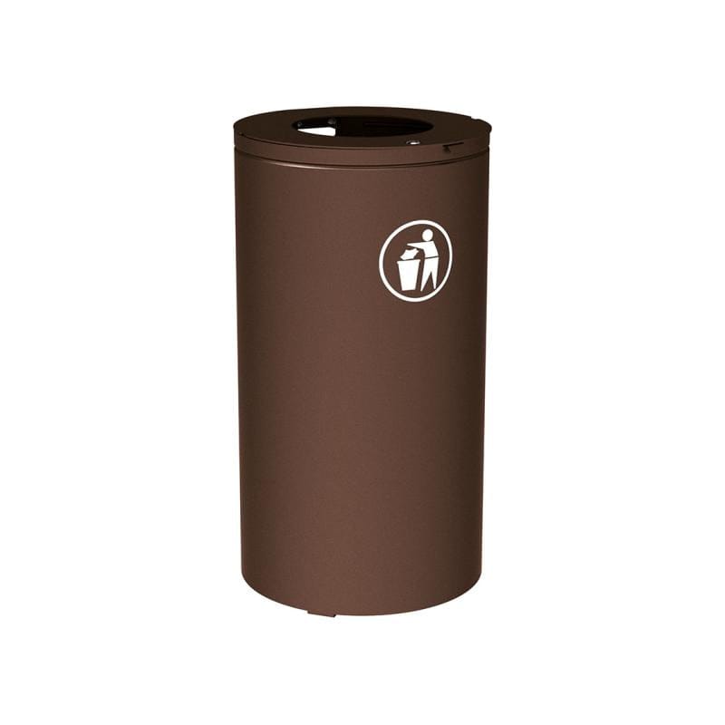 Cityscape Direct Olbia Litter Bin Brown (RAL 8017) / No Bucket