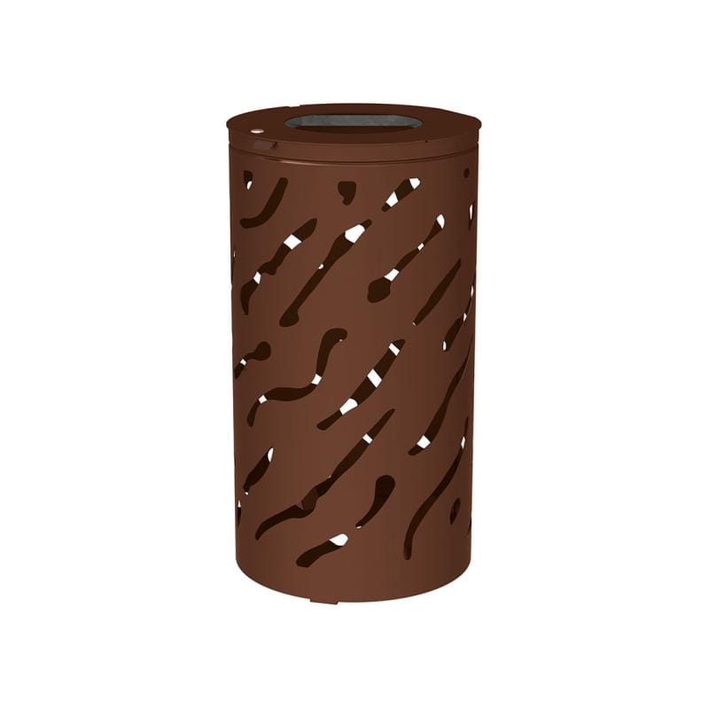 Cityscape Direct Venice Litter Bin Brown (RAL 8017) / No Bucket